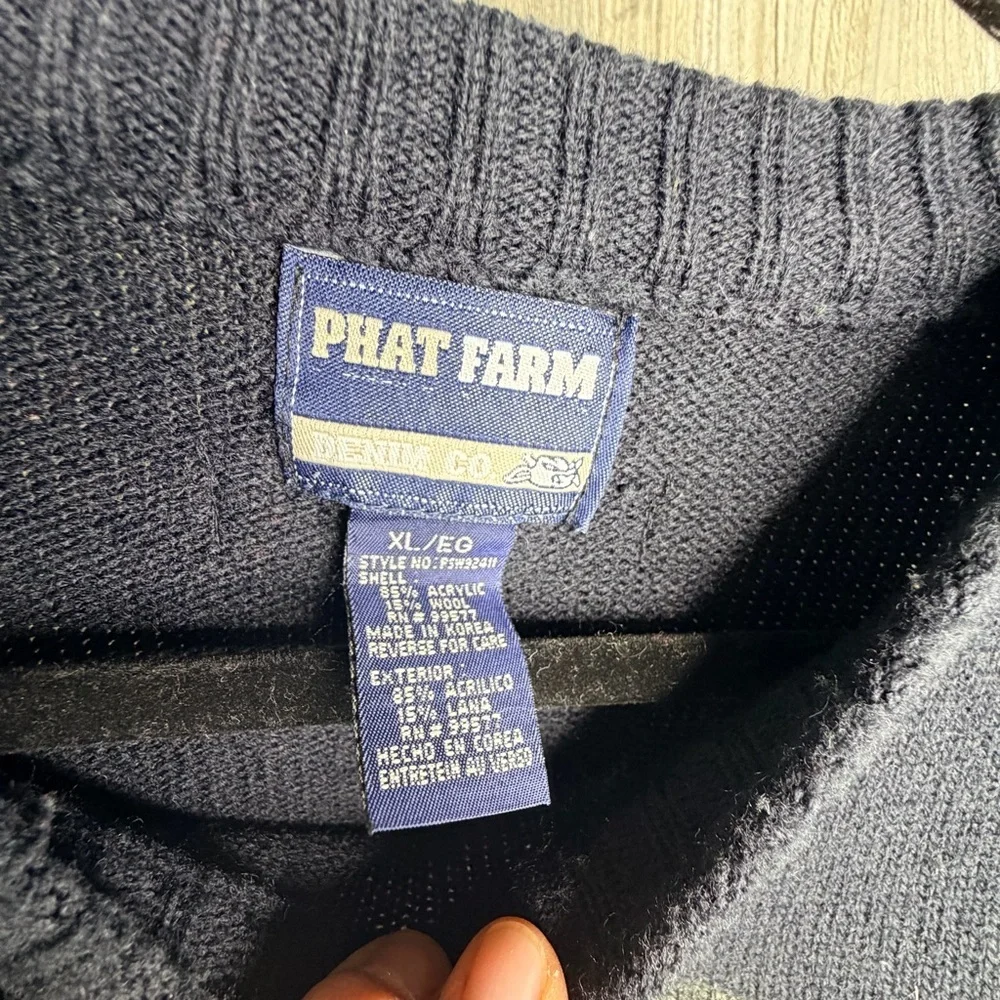 Vintage Phat Farm Bull Graphic Men’s Sweater Y2K